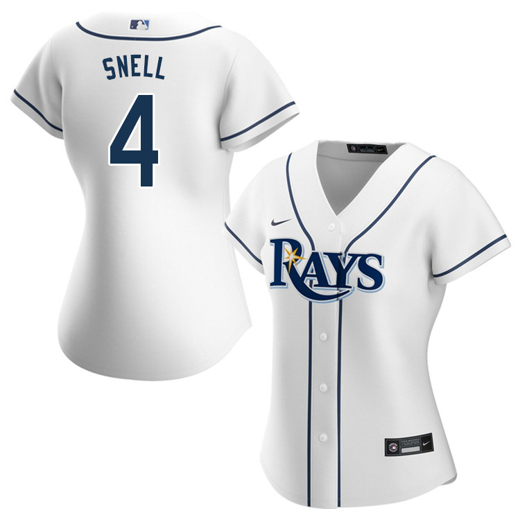 Nike Women #4 Blake Snell Tampa Bay Rays Baseball Jerseys Sale-White